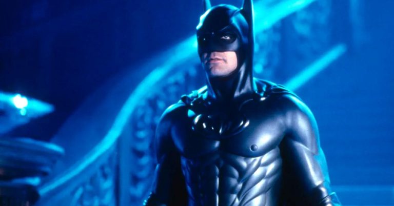 “Quickly, take out my latex nipples!”  George Clooney back as Batman?