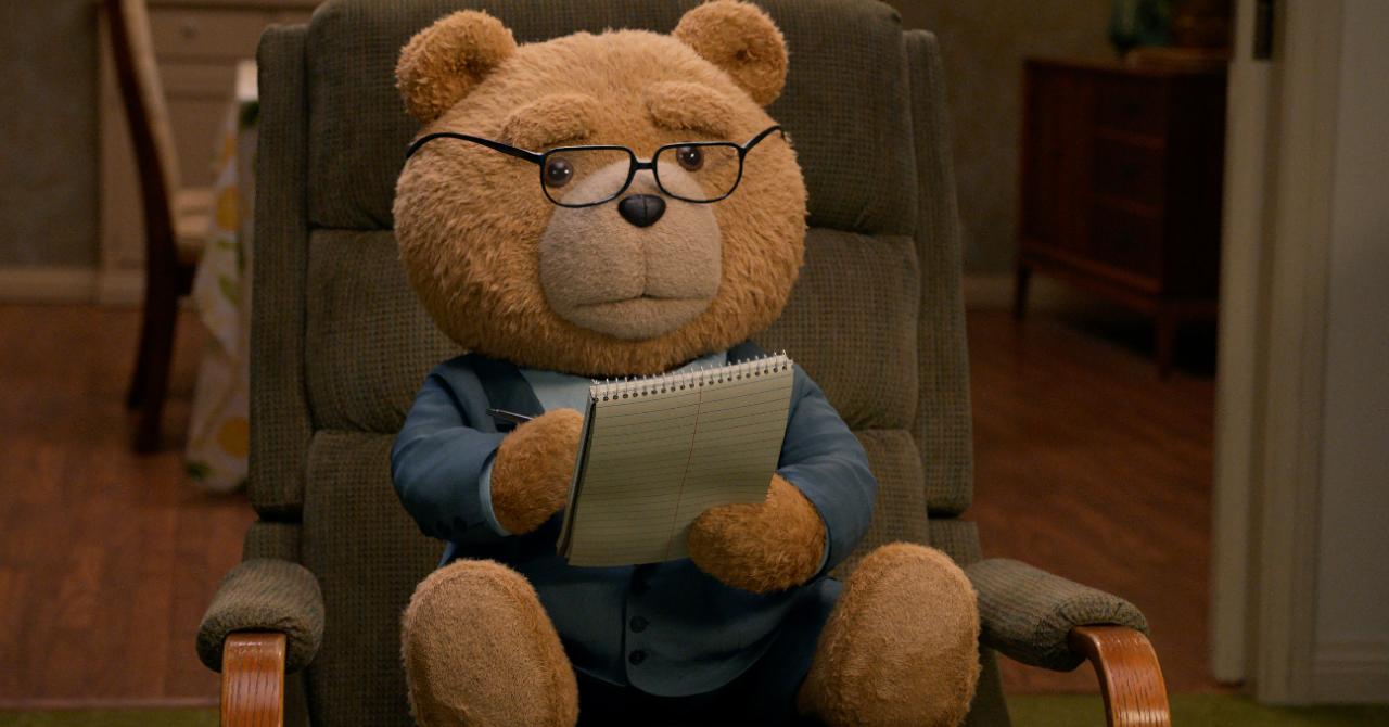 Ted goes to school in the show's smashed trailer
