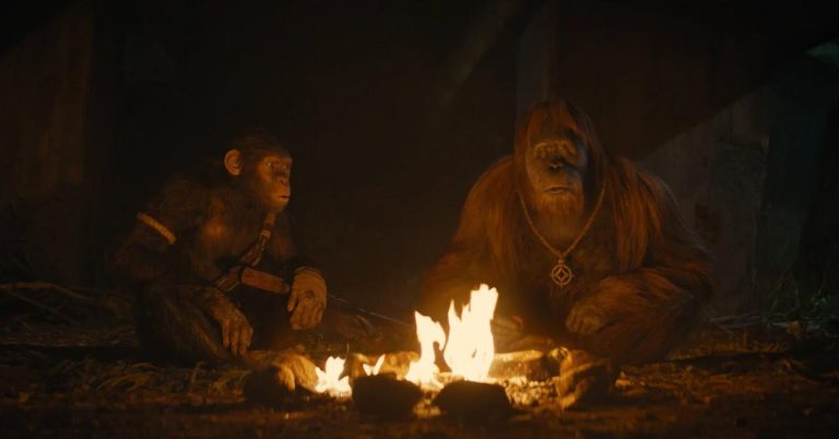 Apes baptize a human in the first excerpt from the Planet of the Apes sequel
