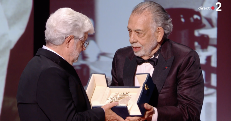 George Lucas's moving Honorary Palme d'Or presented by Coppola (video)