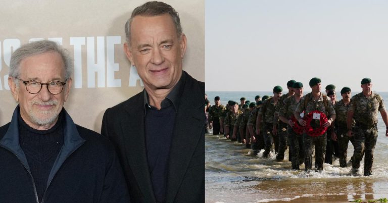 Steven Spielberg and Tom Hanks meet in Normandy for the 80th anniversary of the landing
